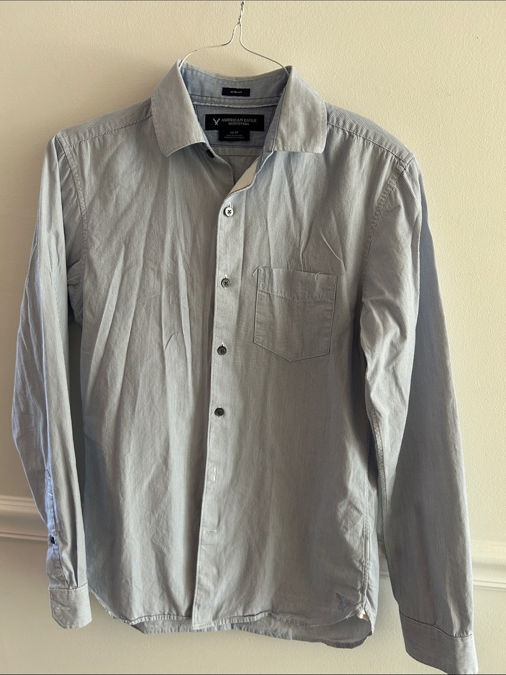 American Eagle Outfitters Light Blue Men's Button-Up Shirt